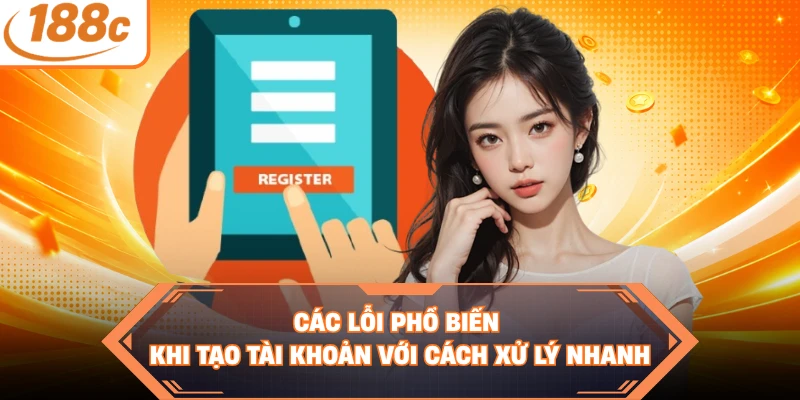 Đăng Ký 188C Nhanh Chóng Để Tận Hưởng Hàng Loạt Hấp Dẫn Các lỗi phổ biến khi tạo tài khoản với cách xử lý nhanh