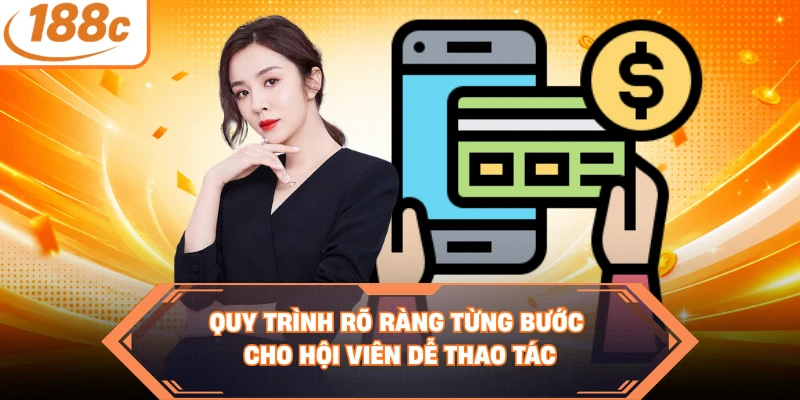 Quy trình rõ ràng từng bước cho hội viên dễ thao tác