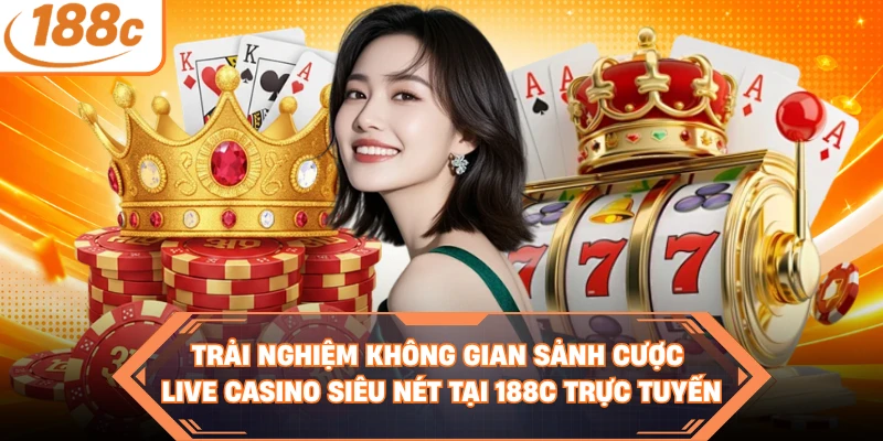 Trải nghiệm không gian sảnh cược live casino siêu nét tại 188C trực tuyến